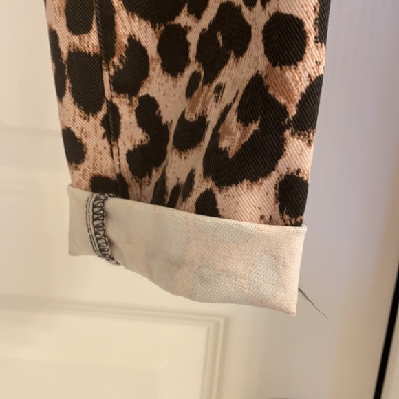 Paige Hoxton Ankle Pink Brown Leopard Jeans Sz 25 - Picture 6 of 10
